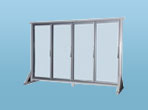 Glass door for freezer--Aluminum frame